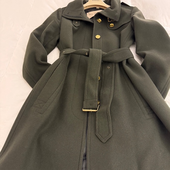 Authentic Burberry Brit Rushfield Rushmore Rushworth Wool Trench Coat, Size 10 - Picture 3 of 16